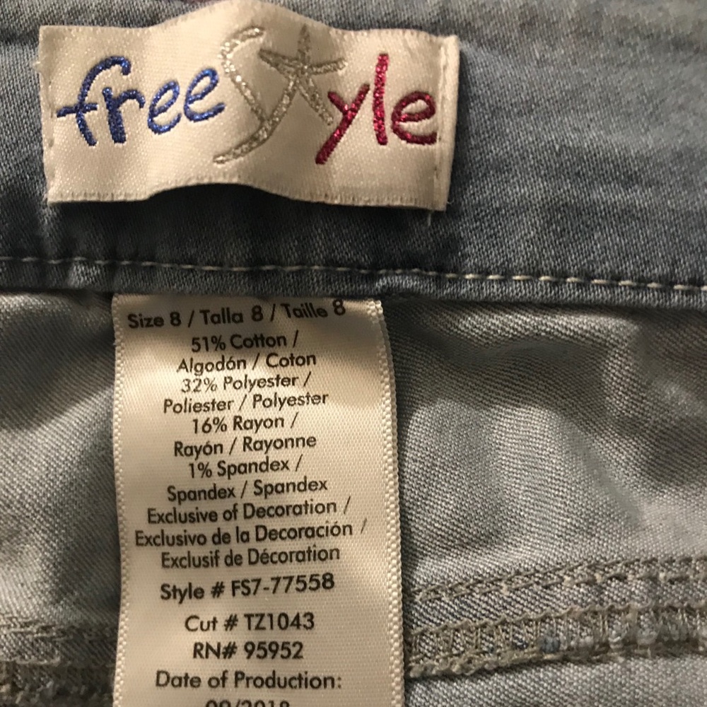 oshkosh and free style girl pants size 8 - Picture 4 of 12